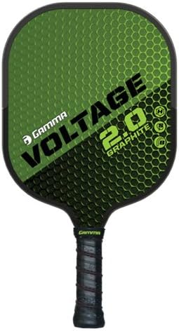 Комплект плешки за пиклбола Gamma Voltage 2.0 с черен/зелен графит и клетъчни сърцевината на Nomex или комплект в комплект с кутия (3)