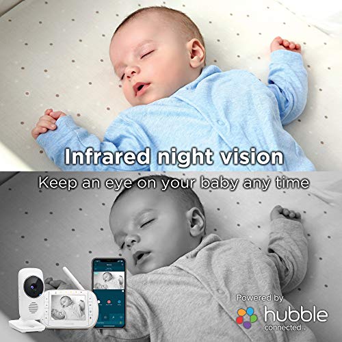 Видеоняня Motorola за деца в закрито Smart Видео Бебе Монитор с Wi-Fi и 3,5-инчов цветен LCD дисплей за родители, функция нощно