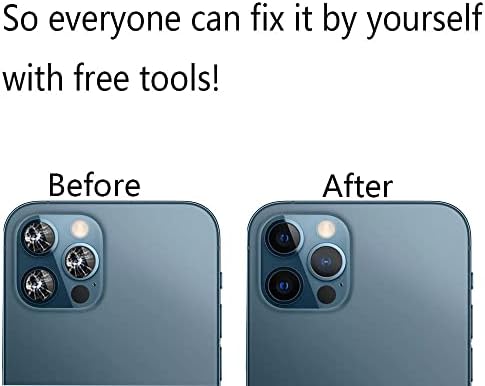 Смяна на стъкло на обектива на камерата SIMPLEFIX OEM за iPhone 12 Pro с предварително зададена лепило и набор от инструменти за ремонт