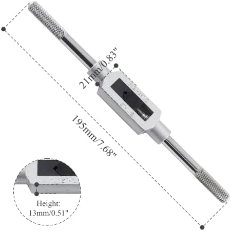 Ключ за резби Biaungdo с регулируем капацитет на метчика 1/16- 1/2, Професионален ключ за метчика и почистване на ръкохватката (M3-12)
