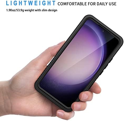 Калъф Lanhiem за Samsung Galaxy S23 + Plus, Водоустойчив, Прахоустойчив, устойчив на удари калъф IP68 с вградена защита на екрана, Сверхпрочный