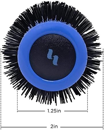 Комплект кръгли четки Spornette Prego с диаметър 2 инча с почистващ средства за коса