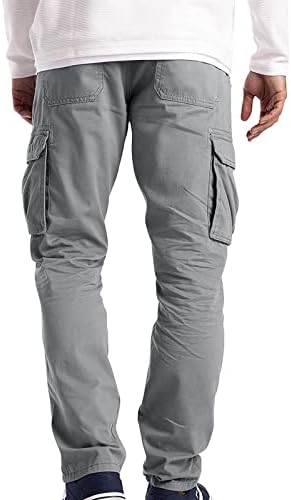 Работни Панталони за Мъже, Мъжки Фини Модни Обикновена Ежедневни Панталони с много джобове, прави Панталони-Cargo