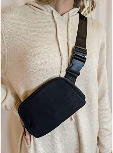 Скута чанти OVILUP Everywhere за Жени и Мъже, Поясная чанта през рамо за Пътуване, Джогинг, Пешеходен Туризъм - Черен