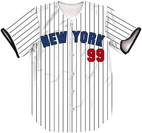 Тениски на Бейзболния отбор Ню Йорк TIFIYA New York с принтом в 99 ленти за мъже/Жени/Млади
