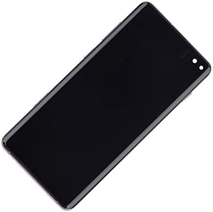 SWARK Dynamic AMOLED е Съвместим с Samsung Galaxy S10 + S10 SM Plus-G975 (Черен с рамка) LCD дисплей със сензорен екран + Инструменти