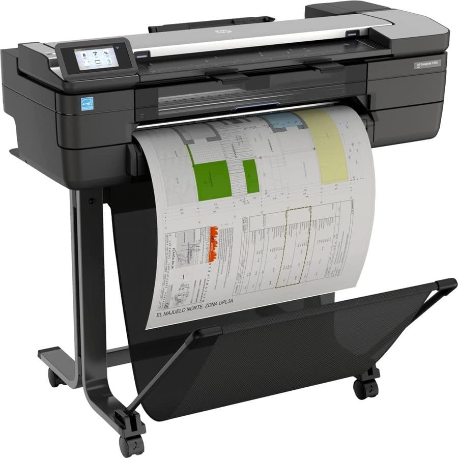Широкоекранен мастилено-струен принтер HP Designjet T830 - Включва в себе си принтер, копир, скенер - Ширина на печат от 24 инча Цветен