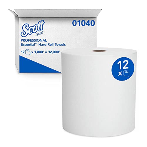 Кърпи Kimberly-Clark 01061 White Scott със средно напрежение, 60% рециклирани влакна, 8,0 W x 15 Д (опаковка от 6 броя)