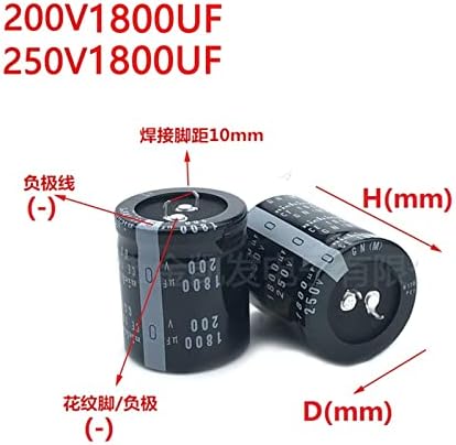 Junniu 2 елемента 1800 uf 200 1800 uf 250 В 200v1800 icf 250V1800 icf 30x45 30x50 35x40 35x45 35x50 защелкивающийся кондензатора на захранването