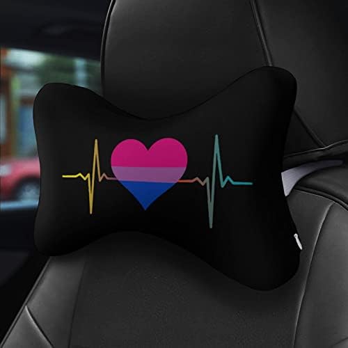 Бисексуальная Гордост Сърцето на Автомобилната въздушна Възглавница За врата 2 БР Дишаща Възглавница За главата с останалите