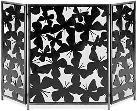 Манто Екрани luckxuan Декоративен Метален Камина, на Екрана на 3-Декоративен Панел Модел под формата На Пеперуда Окото Стоманена Камина, Екран