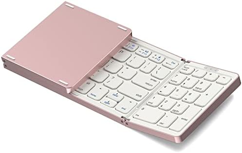 Сгъваема Bluetooth клавиатура Erkovia, Сгъваема Преносима Безжична Клавиатура с цифрова клавиатура, Акумулаторна чрез USB-C за iOS, Android,