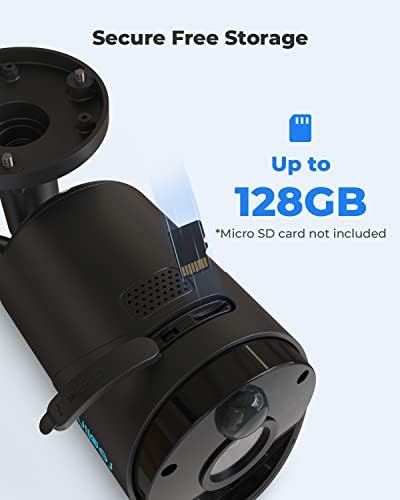 Безжична Градинска камера за сигурност, Водоустойчив WiFi-камера с захранван от батерия, 3-Мегапиксельное HD Нощно виждане, 2-Лентов звук, Поддръжка на Google Assistant / локал?