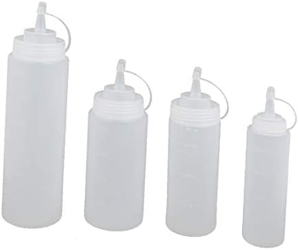 Набор от съдове за съхраняване на течност с остър гърло X-DREE от пластмаса с различен капацитет 4 в 1 (съдържание на пакета ботеллов
