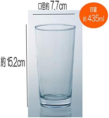 Suntory Marketing Чаша прозрачна 435 мл Т-образна форма 14 унции (Произведено в Япония) 100-16 Опаковка от 6