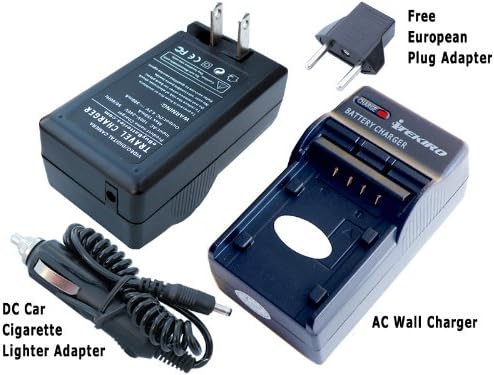 iTEKIRO AC Стенно Зарядно за Кола dc Комплект за Sony DSC-S950/B DSC-S950/P DSC-S980 DSC-S980/B DSC-S980/P + iTEKIRO 10-в-1 USB Кабел