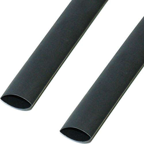 Свиване тръба 2: 1 черно На избор 13 размери и 4 дължина по квадратни метра (3 мм вътре, 2 м)