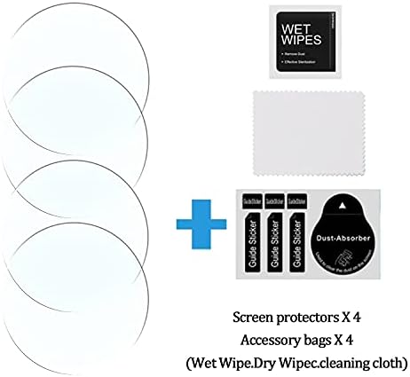 Защитно фолио от закалено стъкло KELOLIN за Huawei Watch GT 2 Pro-защита от надраскване, отблясъци, пръстови отпечатъци [4 опаковки] Защитно фолио HD твърдост 9H, съвместима с Huawei Wa