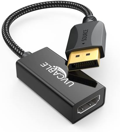 Адаптер DisplayPort-HDMI, 5 бр., Преходен кабел Display Port DP-HDMI от мъжа към жената, Съвместим с компютър, монитор, телевизор,