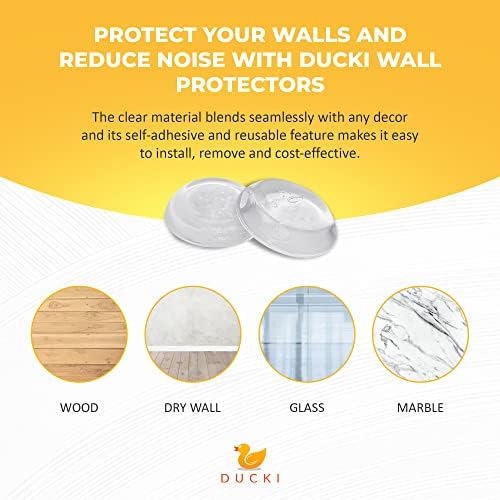 Защитно фолио за стени Ducki - 6 опаковки, Прозрачни - Самоклеящееся, многократна употреба решение за предотвратяване на увреждане на стените