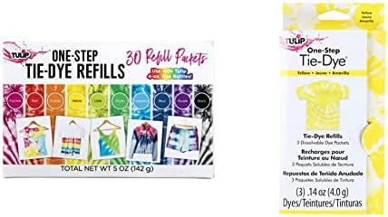 Комплект за Одноэтапного оцветяване равенство Tulip, 30 Опаковки, Rainbow Вратовръзка Боядисват & Tulip 29036, Одноэтапные Оцветители в Жълто