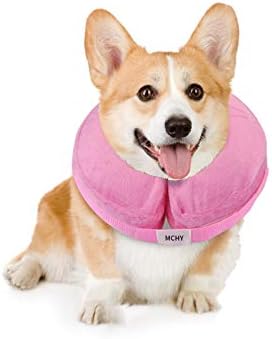 Надуваем кученце конус MCHY, Регулируема възстановителен нашийник за кучета, След операция, предпазва от ухапване и одраскване, не блокира