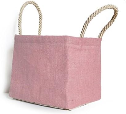 Чанта за дрехи Amore Beaute Ръчна изработка, изработени по поръчка от розова груб конопен плат с подплата от Памучен плат,