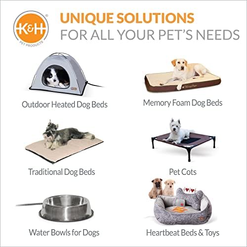 K & H PET PRODUCTS Ортопедично легло за кучета Ортопедия Bolster Sleeper Кафява Малка от 20 Инча