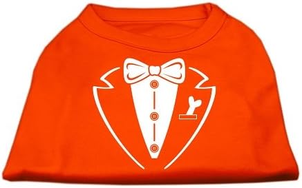 Тениска за кучета с принтом Смокинг Оранжев цвят (12)