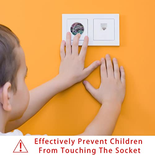 Цветни капачки за контакти с шарени кристали флуорит, 12 опаковки - Защитни капачки за контакти, за деца – Здрави и устойчиви
