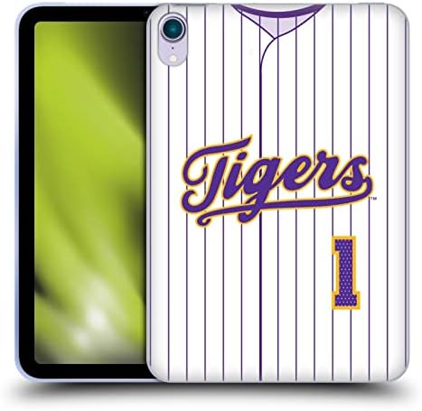Дизайн на своята практика за главата Официално Лицензиран от Университета на щата Луизиана LSU Baseball 1 Мек Гелевый калъф е Съвместим с Apple iPad Mini (2021)
