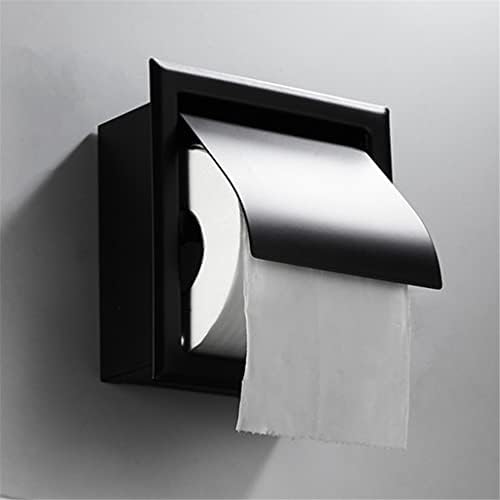 GENIGW-Вградени Държач за Тоалетна Хартия, Кутия за хартия в Двойна Ролка от Неръждаема Стомана за Баня, монтиран на стената Рафтове