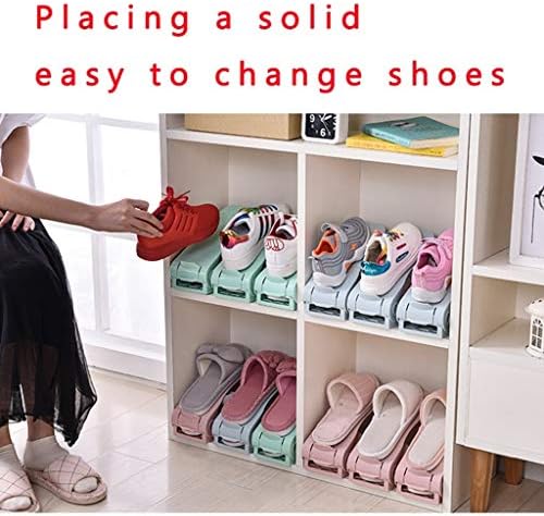 LKH 6 Отделения за обувки в пакет, 4-Скоростни Регулируеми отделения за обувки, за Спестяване на място в офисите за обувки, Организатор