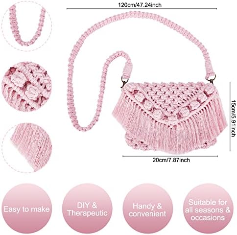 WEBEEDY Комплект за ресни със собствените си ръце, Розово портфейл, определени за Ресни, Вязаный на една Кука, Бохем, определени за начинаещи