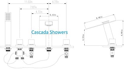 Смесител за мивка Cascada с led подсветка за вода на бортике (Хром)