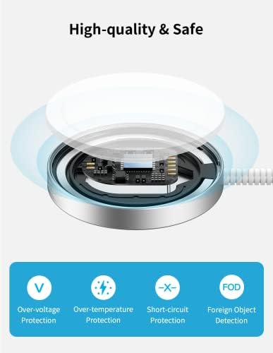 Магнитно Безжично Зарядно Устройство MOMAX, 15 W Бърза Безжична зарядно устройство ще захранване на Площадка USB C Безжично Зарядно за iPhone 14 / Plus/13/12/ Pro/Pro Max /AirPods Pro