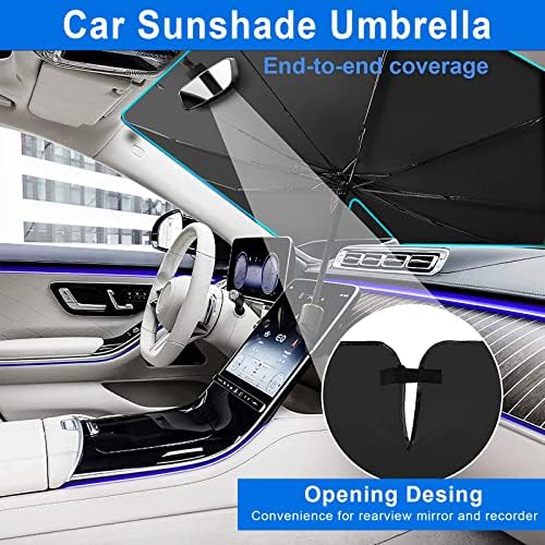 Чадър от слънцето в предното стъкло на колата, Сгъваем Чадър от слънцето, на преден стъкло на колата за защита от ултравиолетови лъчи и