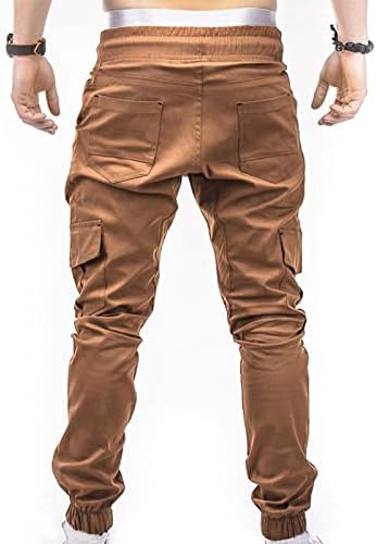 2023 Мъжки Спортни Панталони с много джобове, Класически Панталони-Карго С Еластична гумена лента За Кръста, Свободни Гамаши Дантела,