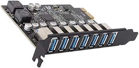 Dpofirs PCIE към USB 3.2 7-портов карта за разширяване на допълнителна карта PCI Express, USB, Вътрешна USB 3.2 7-портов