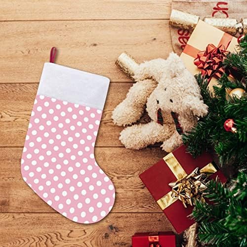 Розово Грах Персонализирани Коледни Чорапи, Коледни Камина Семейно Парти Висящи Украшения