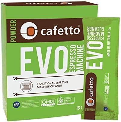 Биологично средство за почистване на кафе машини Cafetto за приготвяне на еспресо - EVO В пакетчета - 18 х 5 г