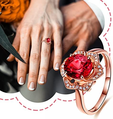 Пръстени за жени, подаръци за рожден ден, 2023, модерен пръстен, оферта, женски пръстен, пръстен с цирконий, розово-червен подарък