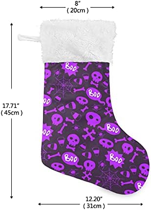 Коледни Чорапи ALAZA, Класически Персонални Декорации за Отглеждане в Голям размер за Семейни Тържества, декорация за Партита, 1 опаковка,