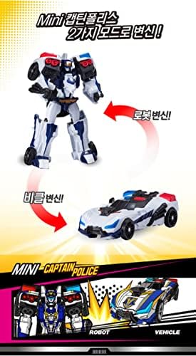 Робот-полицай TOBOT V Mini Classic / Трансформатор-Робот от автомобилната играчки / Герой на Корейската анимация-Робот / Препоръчителна възраст: 36 + месеца