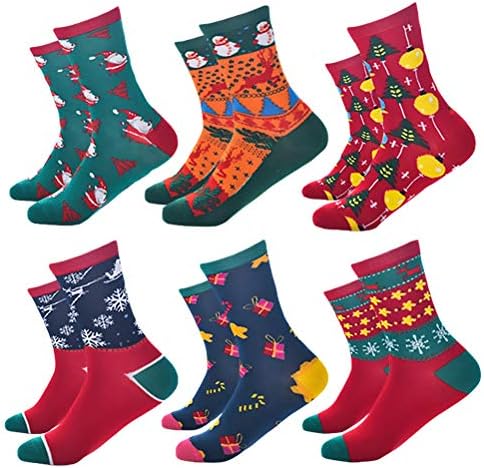 Дамски чорапи GALPADA, 6 Чифта Прекрасни Анимационни Чорапи, Топли Памучни Чорапи За Възрастни, Неутрални Празнични Чорапи