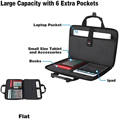Чанта за лаптоп Z-MGKISS 15,6 инча, Калъф за лаптоп, Куфарче за лаптоп, Чанта за носене на лаптоп през рамо 360 ° TSA, Водоотблъскваща