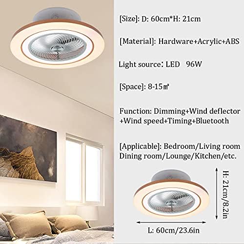 Фен NEOCHY за спалня с потолочным на осветлението 3 Степени Беззвучного фен Осветление Led вентилатор на Тавана с регулируема яркост