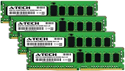 Комплект оперативна памет A-Tech обем 64 GB (4x16 GB) за работна станция HP Z640 - DDR4 2400 Mhz PC4-19200 ECC с регистрация RDIMM 1Rx4 1.2 V - Сървър