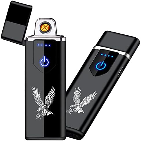Електронна Запалка, USB-Акумулаторна Запалка с led индикатор за зареждане на батерията, Ветрозащитная Беспламенная Плазмена