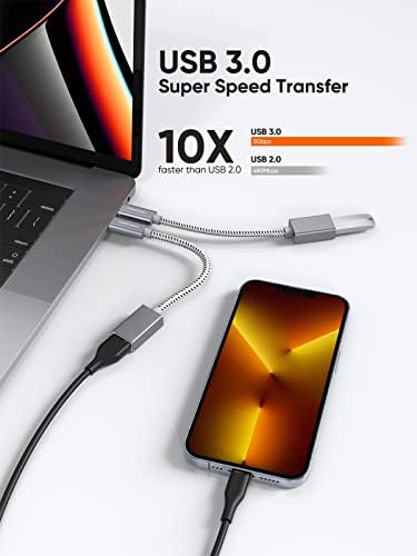 Създаване на кабел USB Адаптер-USB C (0,5 метра / 0,15 м), OTG кабел USB, C, connector Type C-A USB, съвместим с MacBook Pro Air, iPad Mini